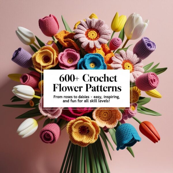 600+ Flower Bouquet Crochet Pattern Bundle