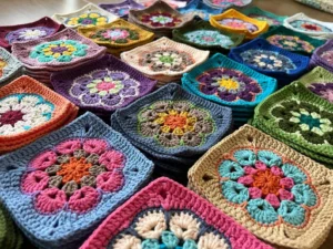 African Flower Granny Square Pattern – Easy, Colorful Crochet Design