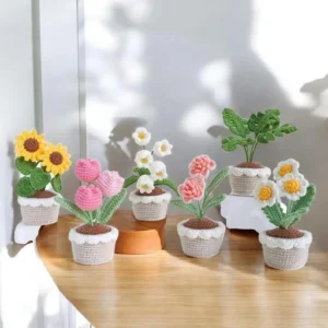 Flower Pot Crochet Patterns – Easy, Beautiful DIY Yarn Blooms
