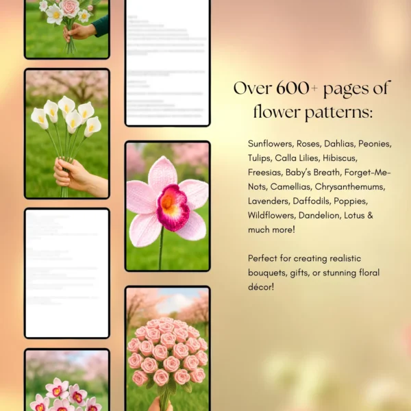 600+ Flower Bouquet Crochet Pattern Bundle - Image 5