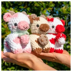 3-in-1 Cow Crochet Pattern – Cute Amigurumi
